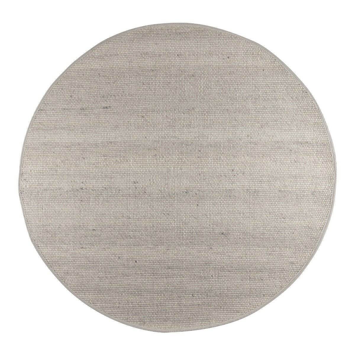 Interieur05 Rond Wollen Vloerkleed Lichtgrijs Vik - 240 x 240 cm