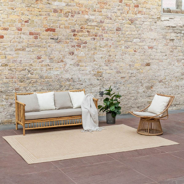 Interieur05 Jute buitenkleed Naturel Visgraat Border - 160 x 230 cm