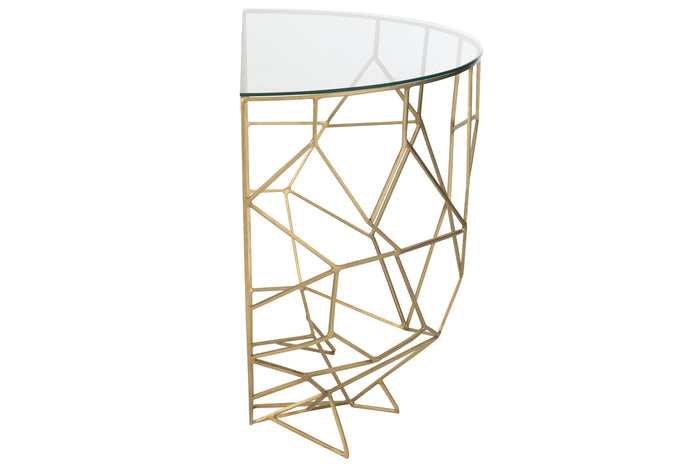 J-Line console Moza - metaal|glas - goud