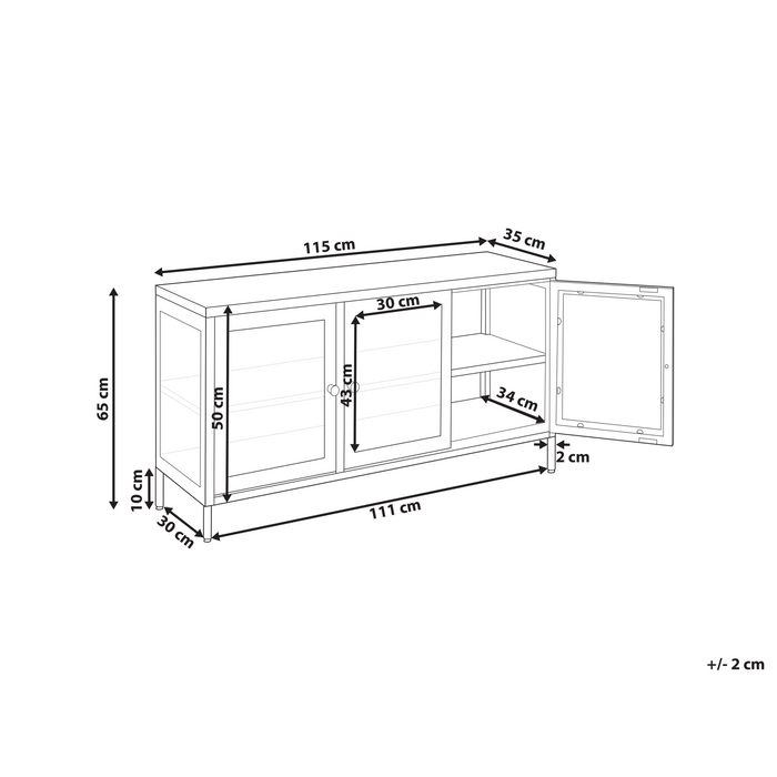 Beliani - NEWPORT - Sideboard - Zwart - Staal