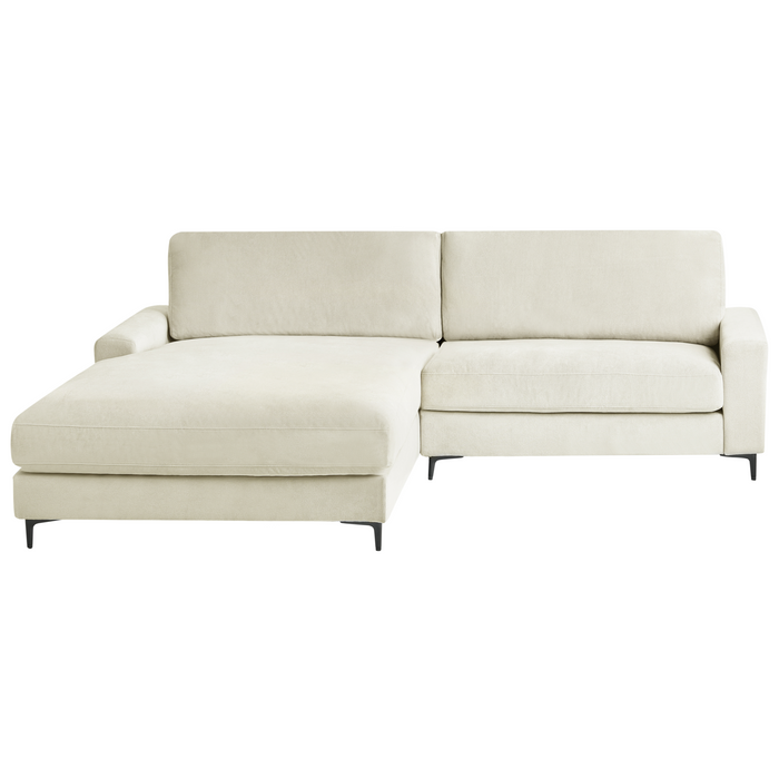 Beliani - MALOY - Hoekbank - Gebroken wit - Rechtszijdig - Polyester