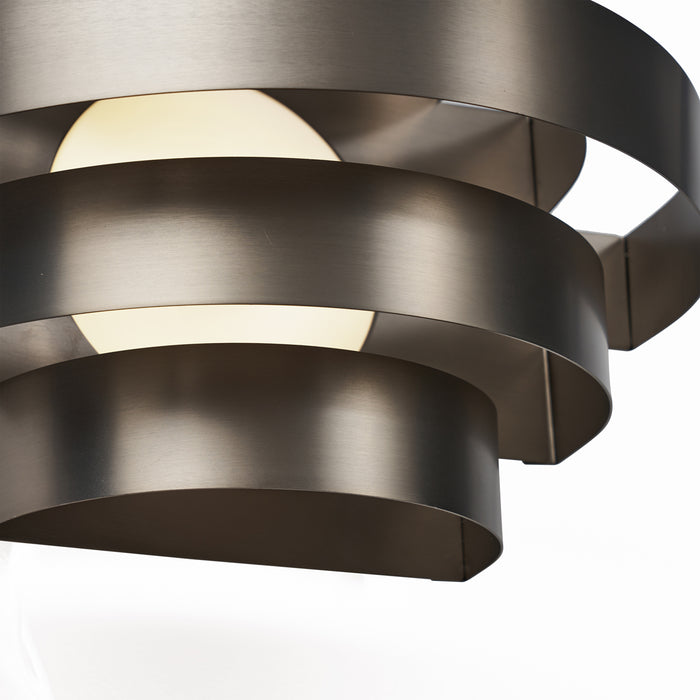 QAZQA Moderne wandlamp gunmetal incl. LED 3-staps dimbaar - Lines