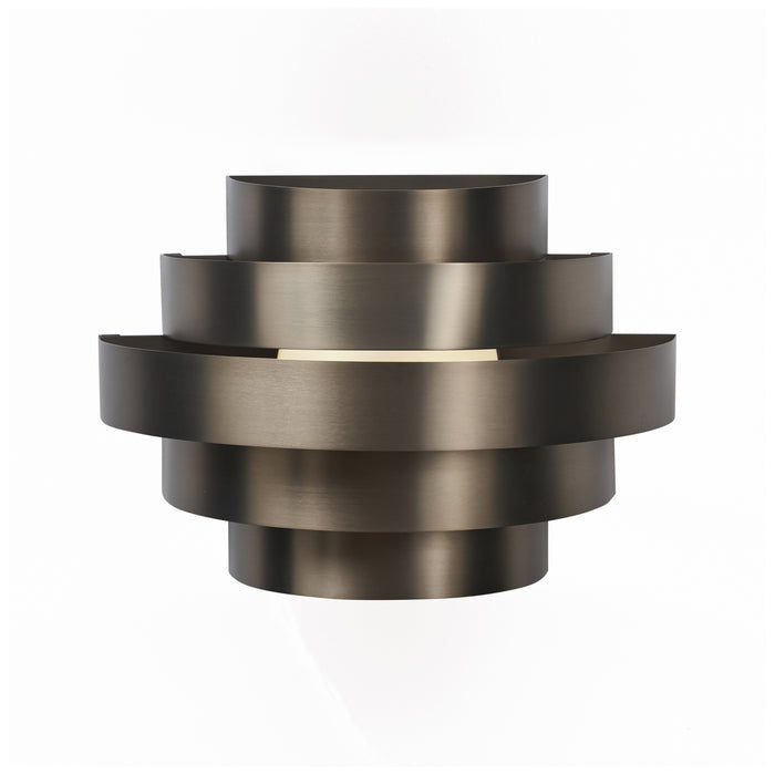 QAZQA Moderne wandlamp gunmetal incl. LED 3-staps dimbaar - Lines