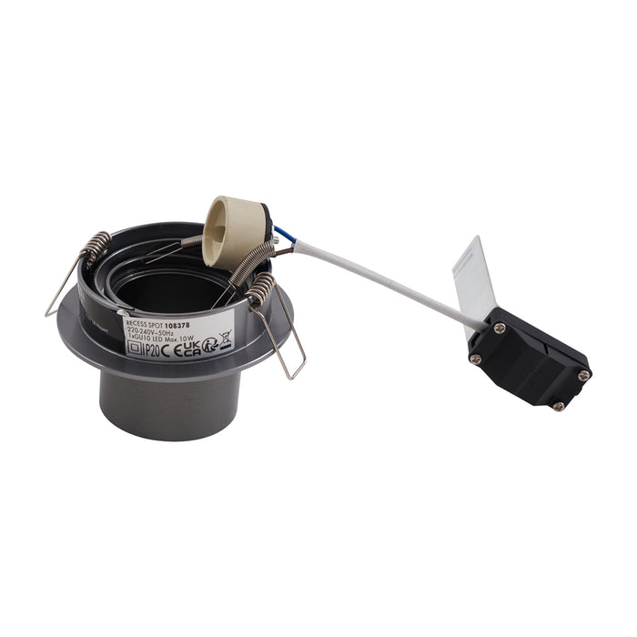 QAZQA Set van 6 moderne inbouwspots gunmetal GU10 50mm rond