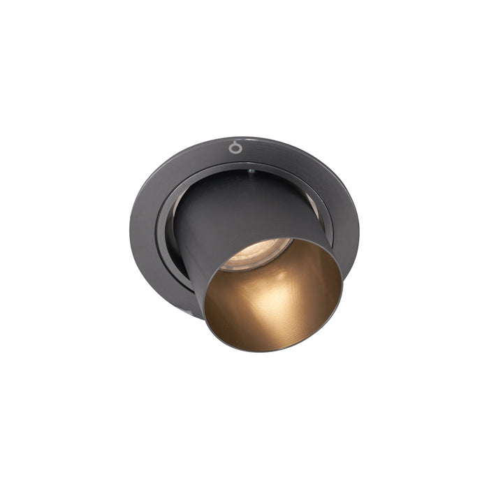 QAZQA Set van 6 moderne inbouwspots gunmetal GU10 50mm rond