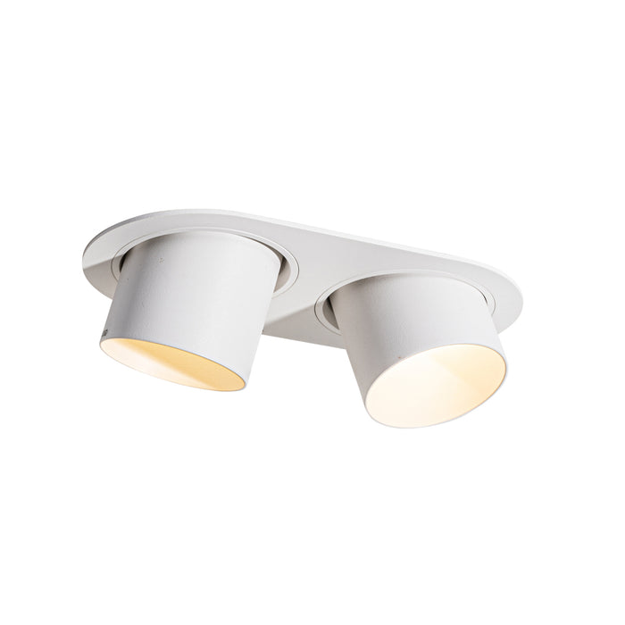 QAZQA Set van 6 inbouwspots wit GU10 70mm kantelbaar 2-lichts -