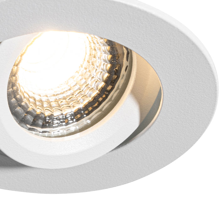 QAZQA Set van 6 inbouwspots wit kantelbaar 6,5cm incl. LED IP54 ultra