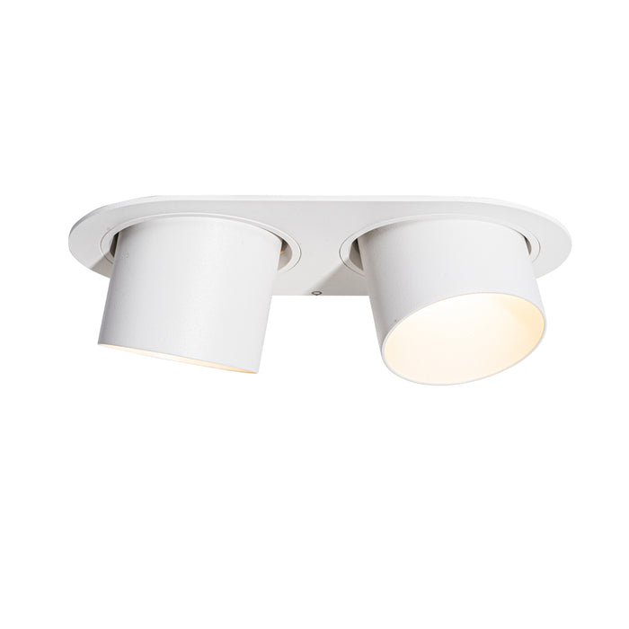 QAZQA Set van 6 inbouwspots wit GU10 70mm kantelbaar 2-lichts -