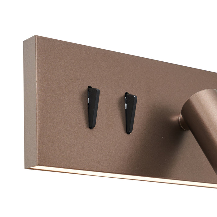 QAZQA Moderne wandlamp donkerbrons verstelbaar met USB-C incl. LED -