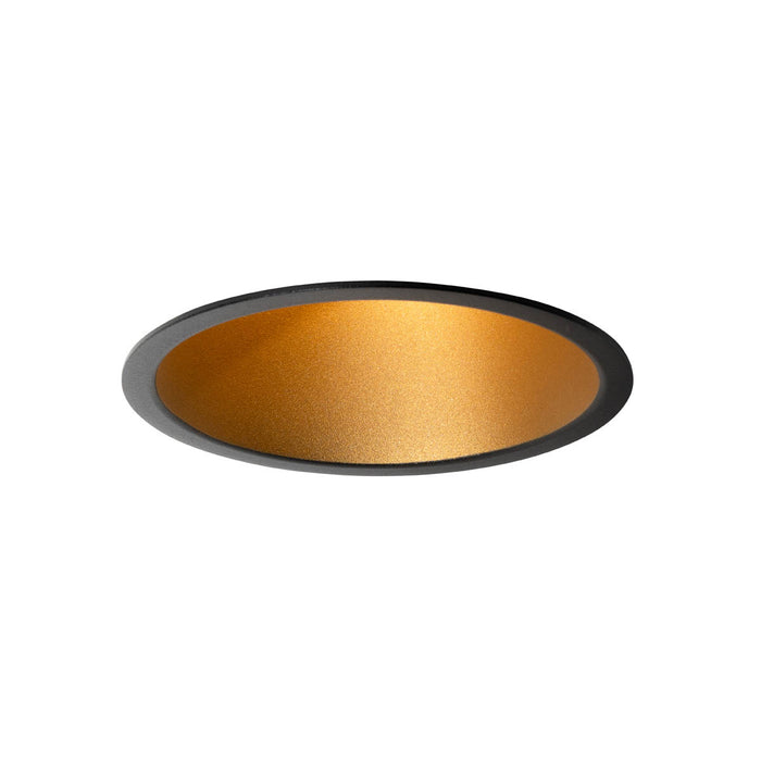 QAZQA Set van 6 moderne inbouwspots zwart met goud GU10 70mm IP44 -
