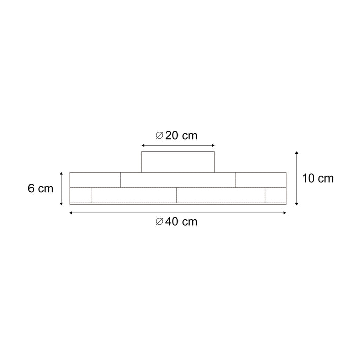 QAZQA Scandinavische plafondlamp hout 40cm incl. LED dimbaar - Pecker