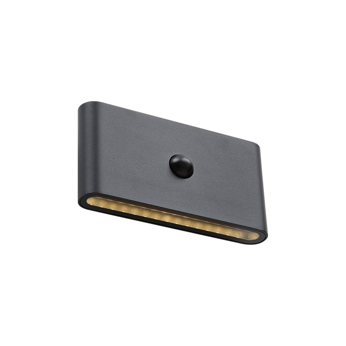 QAZQA Wandlamp zwart lux sensor magnetisch incl. LED oplaadbaar -