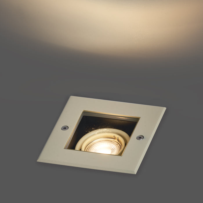 QAZQA Moderne grondspot beige GU10 50mm draai- en kantelbaar IP65 -