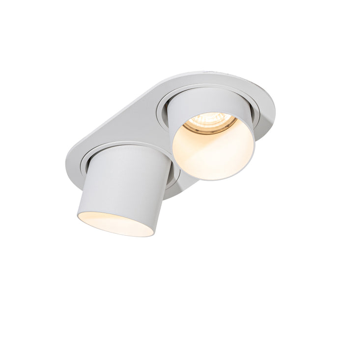 QAZQA Set van 6 inbouwspots wit GU10 50mm 2-lichts - Installa
