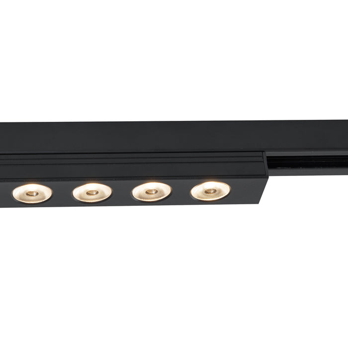 QAZQA Moderne plafondlamp zwart voor railsysteem 1-fase 15W 1170 lm