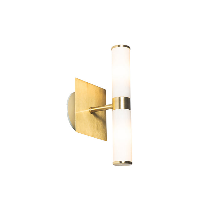 QAZQA Smart badkamer wandlamp goud IP44 2-lichts incl. 2 Wifi G9 -