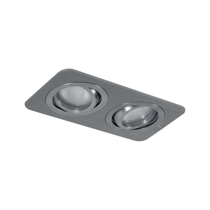 QAZQA Afgeronde inbouwspot gunmetal GU10 50mm draai- en kantelbaar