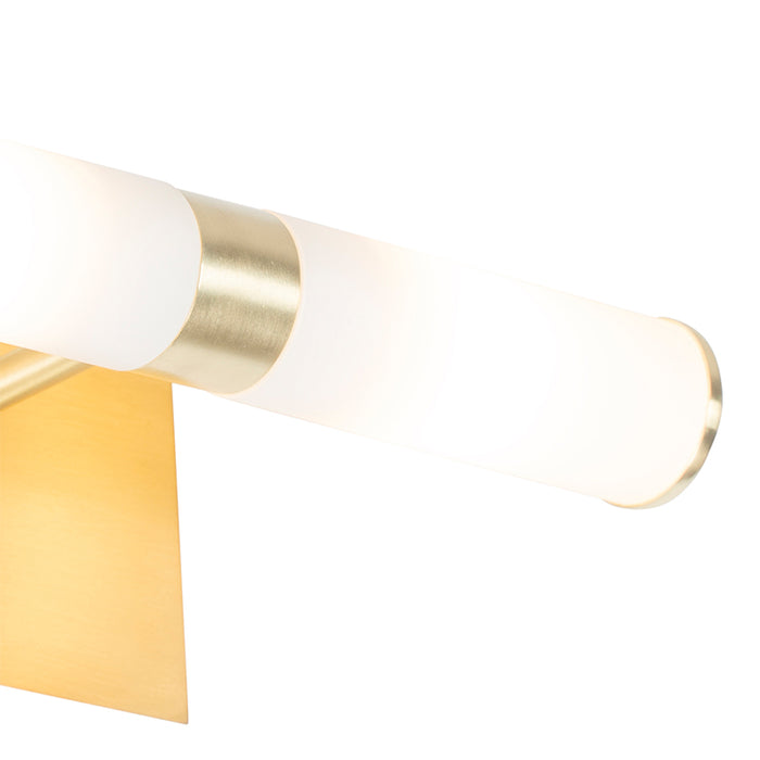 QAZQA Smart badkamer wandlamp goud IP44 2-lichts incl. 2 Wifi G9 -