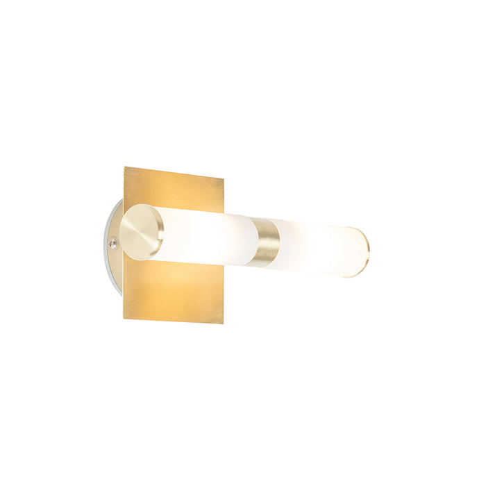 QAZQA Smart badkamer wandlamp goud IP44 2-lichts incl. 2 Wifi G9 -