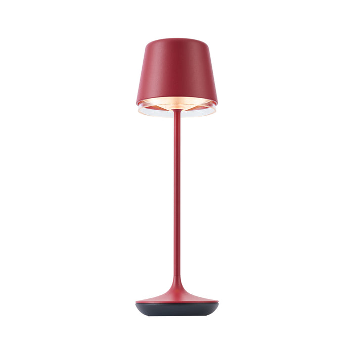 QAZQA Tafellamp rood incl. LED IP65 oplaadbaar met laadstation -