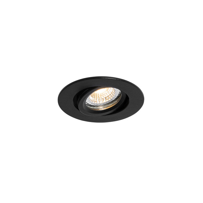 QAZQA Set van 6 inbouwspots zwart kantelbaar 6,5cm incl. LED IP54