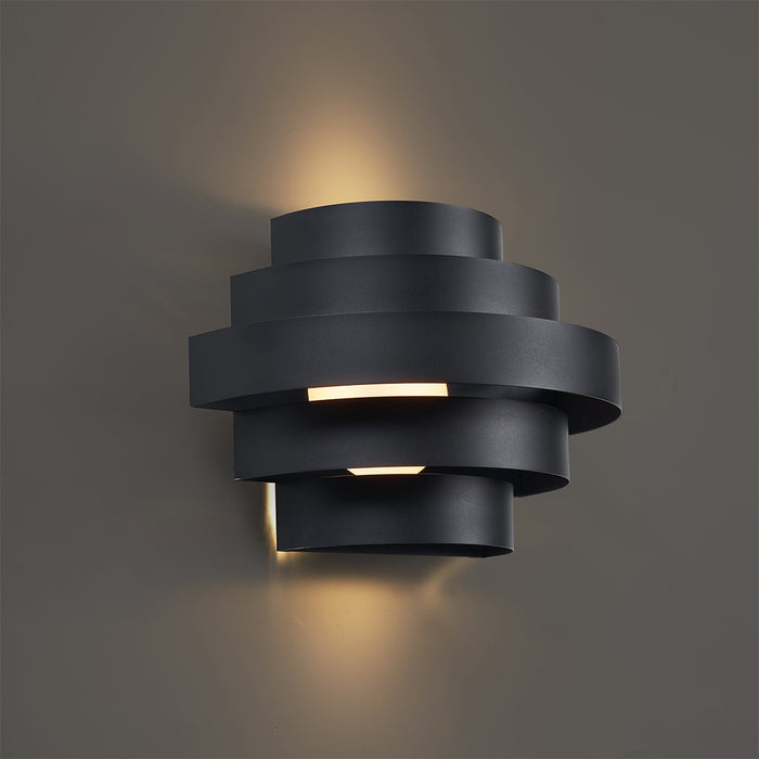 QAZQA Moderne wandlamp zwart incl. LED 3-staps dimbaar - Lines