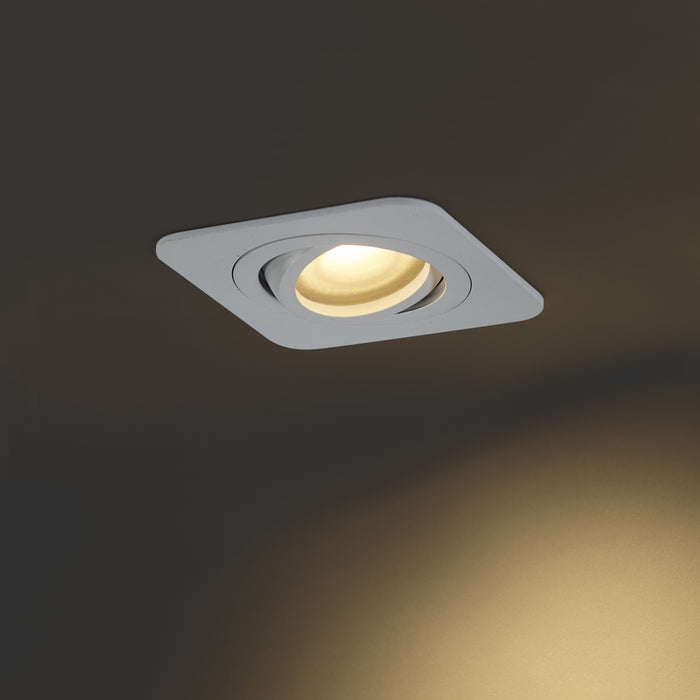 QAZQA Set van 6 afgeronde inbouwspots wit GU10 50mm draai- en