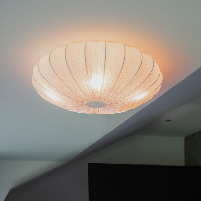 QAZQA Smart plafondlamp wit zijden 60cm 5-lichts incl. 5 Wifi P45 -