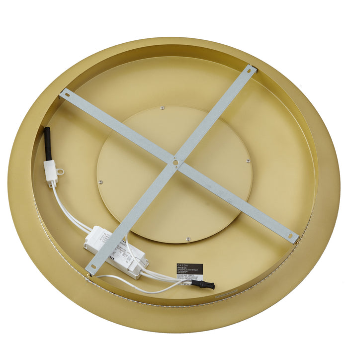 QAZQA Moderne plafondlamp goud 60cm incl. LED 3-staps dimbaar -