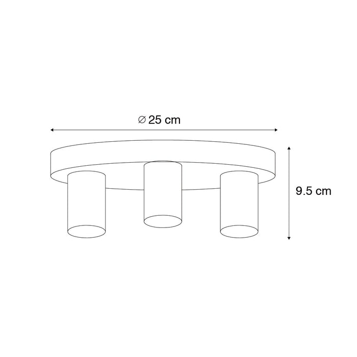 QAZQA Smart plafondlamp brons rond incl. 3 Wifi G95 - Facil