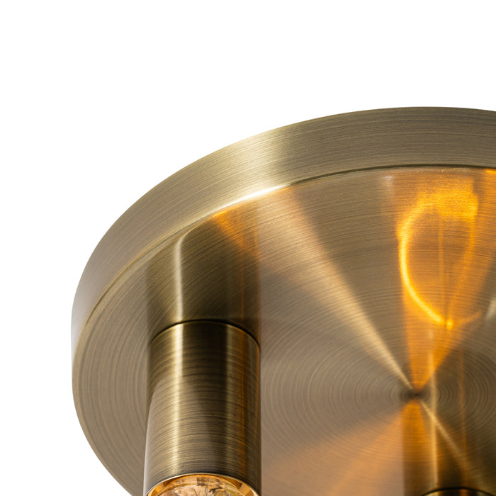 QAZQA Smart plafondlamp brons rond incl. 3 Wifi G95 - Facil
