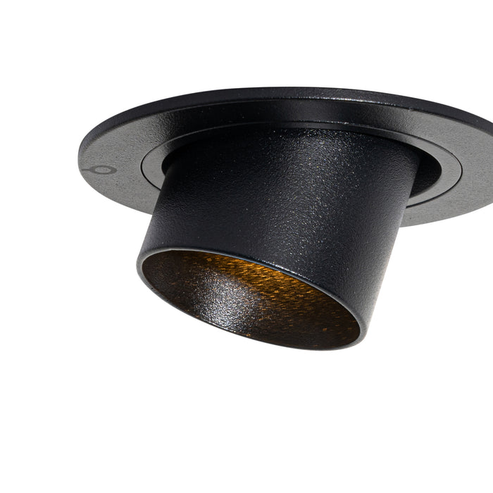 QAZQA Set van 6 inbouwspots zwart GU10 35mm rond kantelbaar -