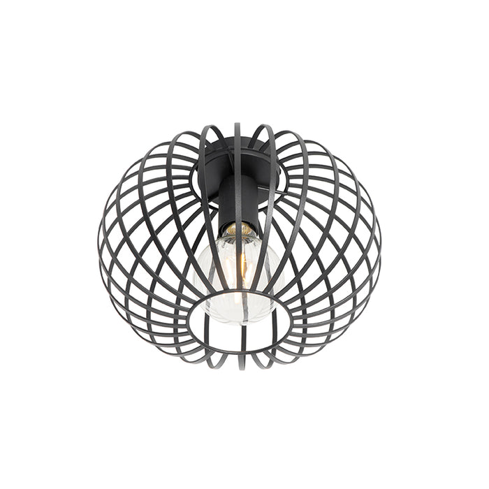 QAZQA Smart plafondlamp zwart 30 cm incl. Wifi G95 - Johanna