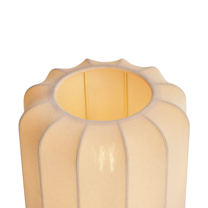 QAZQA Japandi tafellamp goud met beige kap - Pluni