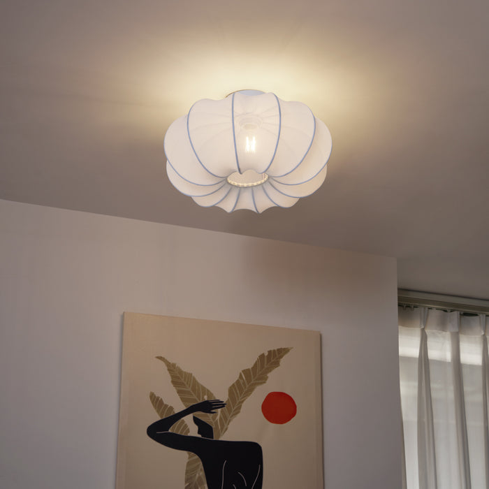 QAZQA Japandi plafondlamp wit 37cm - Plu Asyesha