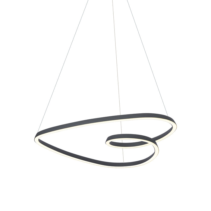QAZQA Scandinavische hanglamp zwart 72cm incl. LED 3-staps dimbaar -