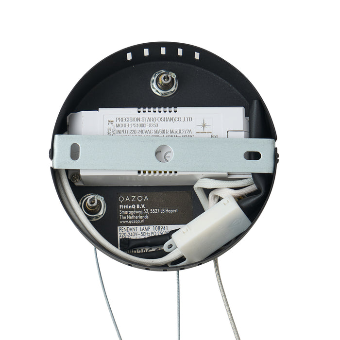 QAZQA Scandinavische hanglamp zwart 72cm incl. LED 3-staps dimbaar -