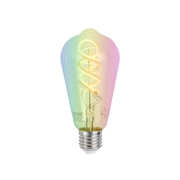 QAZQA Smart hanglamp wit 50cm incl. Wifi ST64 - Plu