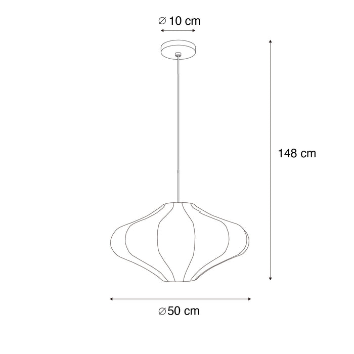 QAZQA Smart hanglamp wit 50cm incl. Wifi ST64 - Plu