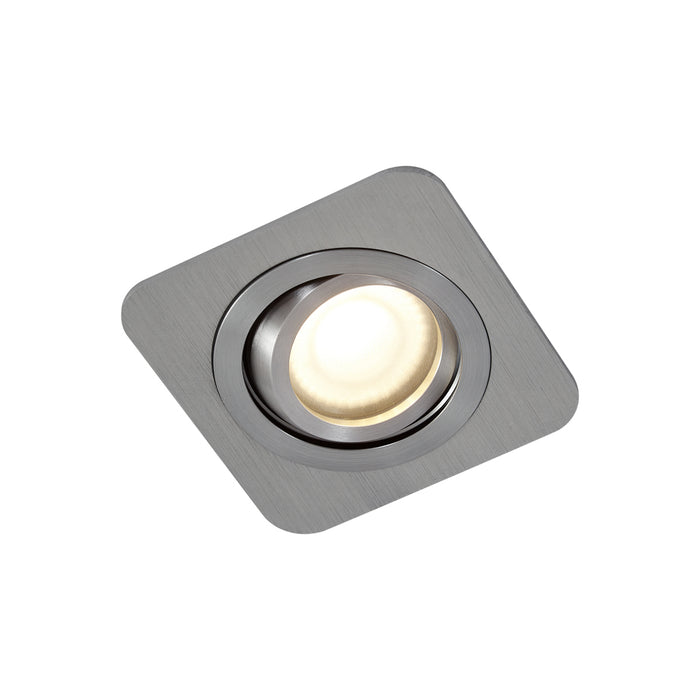 QAZQA Afgeronde inbouwspot gunmetal GU10 50mm draai- en kantelbaar