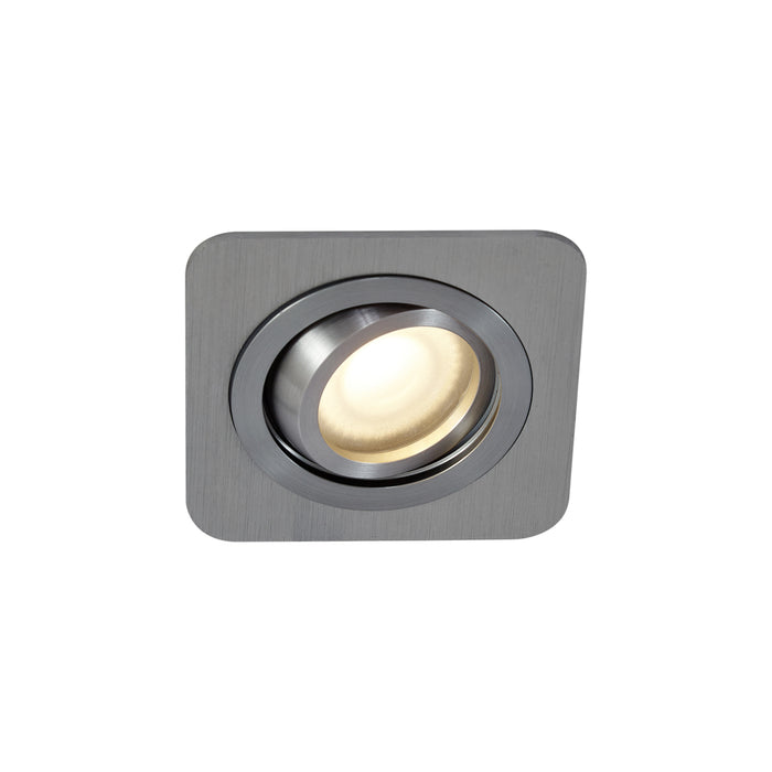 QAZQA Afgeronde inbouwspot gunmetal GU10 50mm draai- en kantelbaar