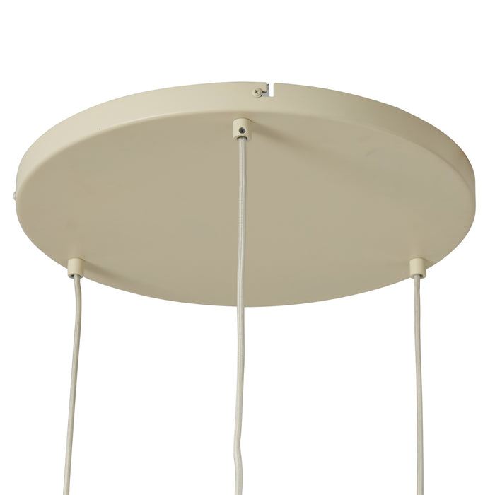 QAZQA Japandi hanglamp beige met stoffen kap 3-lichts - Bida