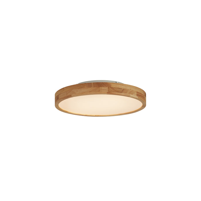 QAZQA Scandinavische plafondlamp hout 50cm incl. LED dimbaar - Pecker