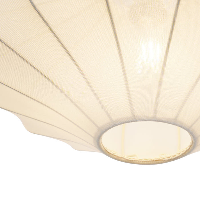 QAZQA Japandi hanglamp beige met stoffen kap 50cm - Plu