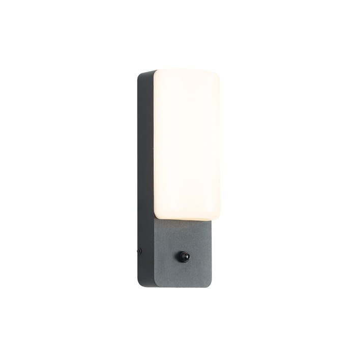 QAZQA Buiten wandlamp zwart met schemersensor incl. LED - Shift