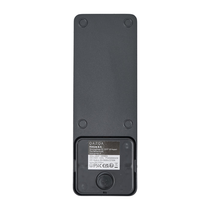 QAZQA Buiten wandlamp zwart met schemersensor incl. LED - Shift