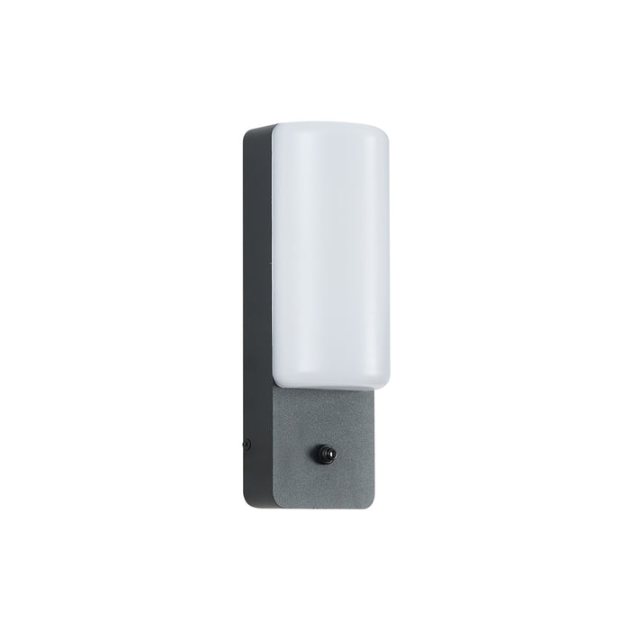 QAZQA Buiten wandlamp zwart met schemersensor incl. LED - Shift