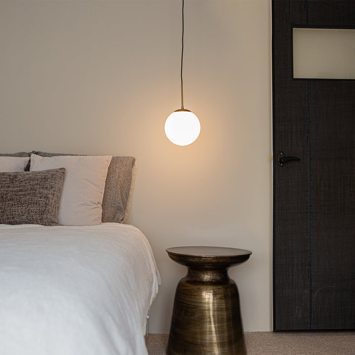 QAZQA Smart hanglamp goud met opaal glas incl. Wifi P45  - Flore