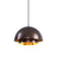 QAZQA Scandinavische hanglamp donkerbrons met gouden binnenkant -