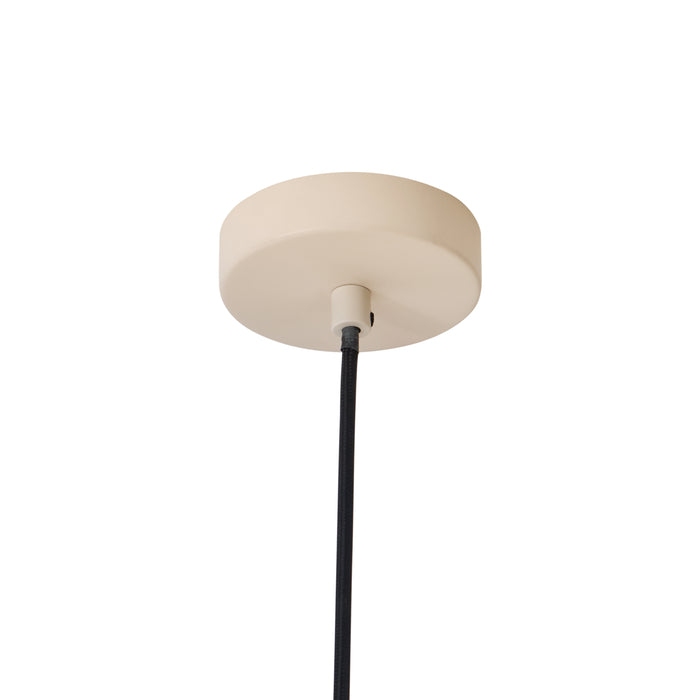 QAZQA Scandinavische hanglamp creme met witte binnenkant - Loes
